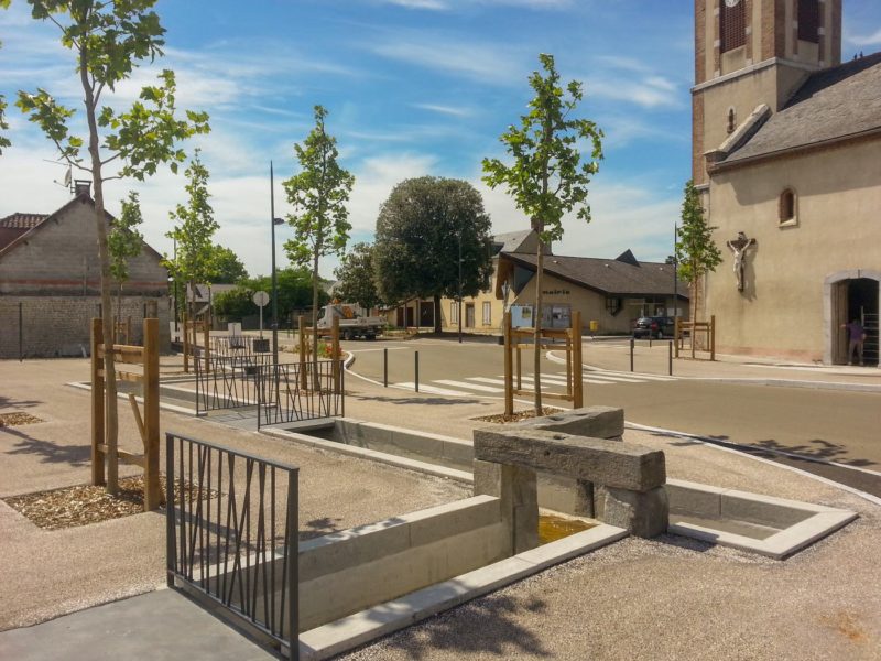 La place terminée, au printemps