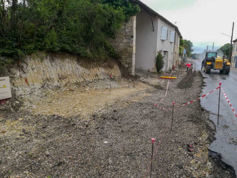 Terrassement pour mur de soutènement