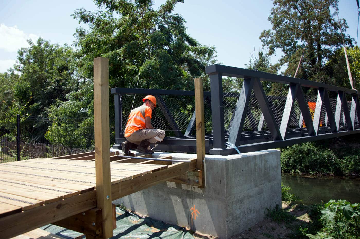 Calage de la passerelle