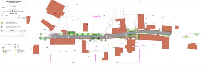 Plan masse AVP v2 de la traversée et de la place du village