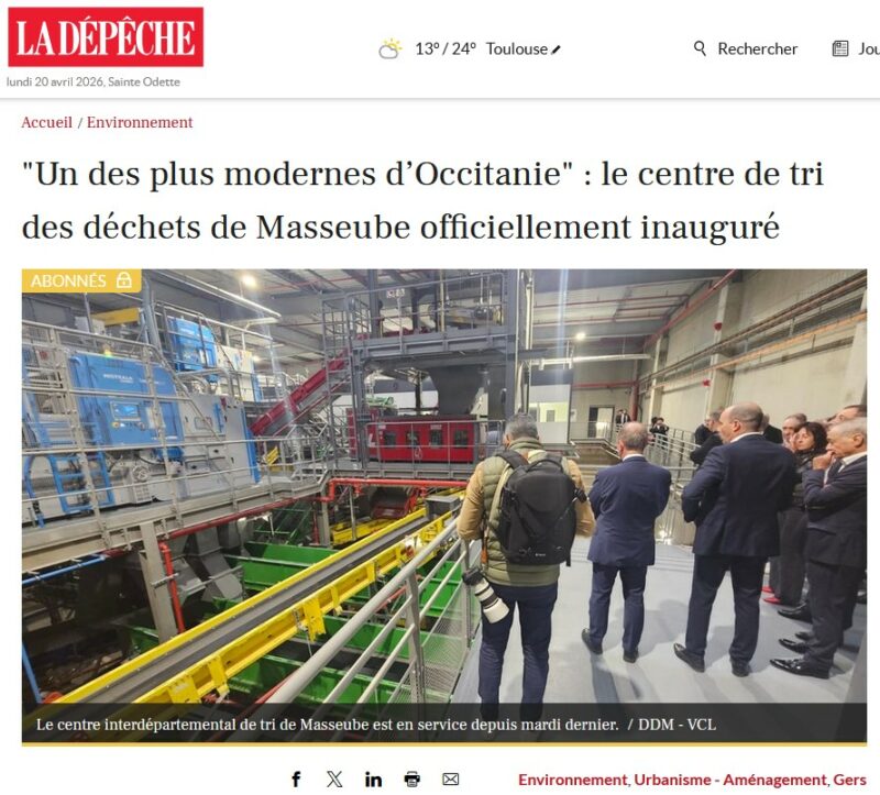 INAUGURATION DU NOUVEAU CENTRE DE TRI DU GERS A MASSEUBE - 11/04/26