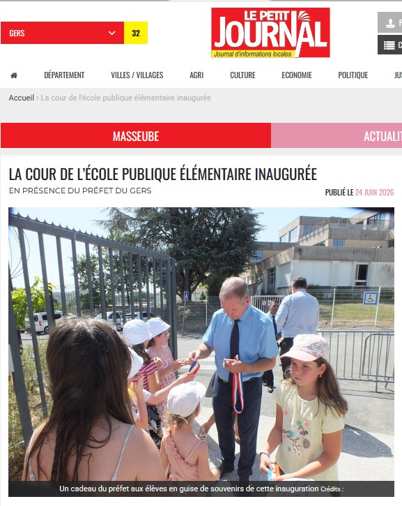 Inauguration de l'école de Masseube (32) - 24/06/26